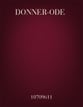 Donner-Ode SATB Vocal Score cover